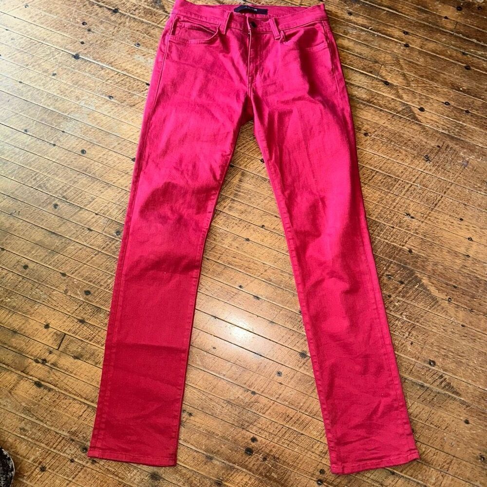 Joe’s Jeans luxe colorful red straight narrow size 30  jeans